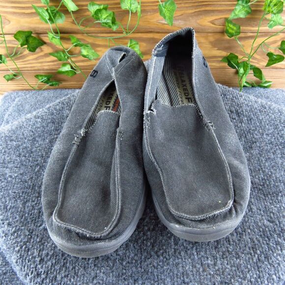 Skechers Men's Relaxed Fit Memory Foam Slip-On Black Fabric Size 13 Medium - Picture 2 of 7